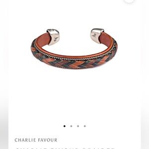 Charlie Favour Braided Leather Cuff Bracelet